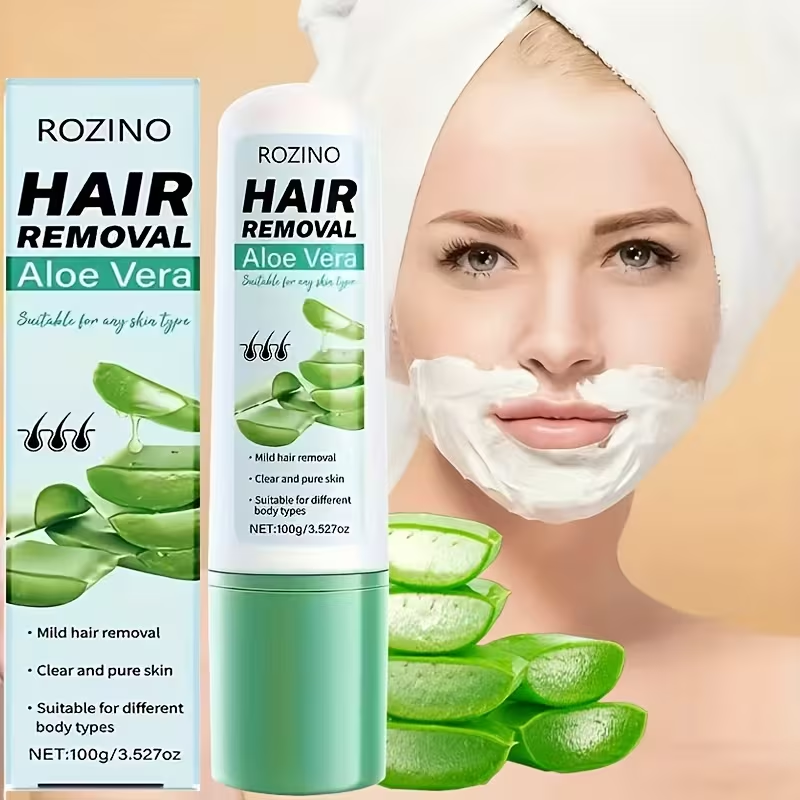 Hair Care With Aloe Vera - Creme Depilatório ROZINO com Aloe Vera