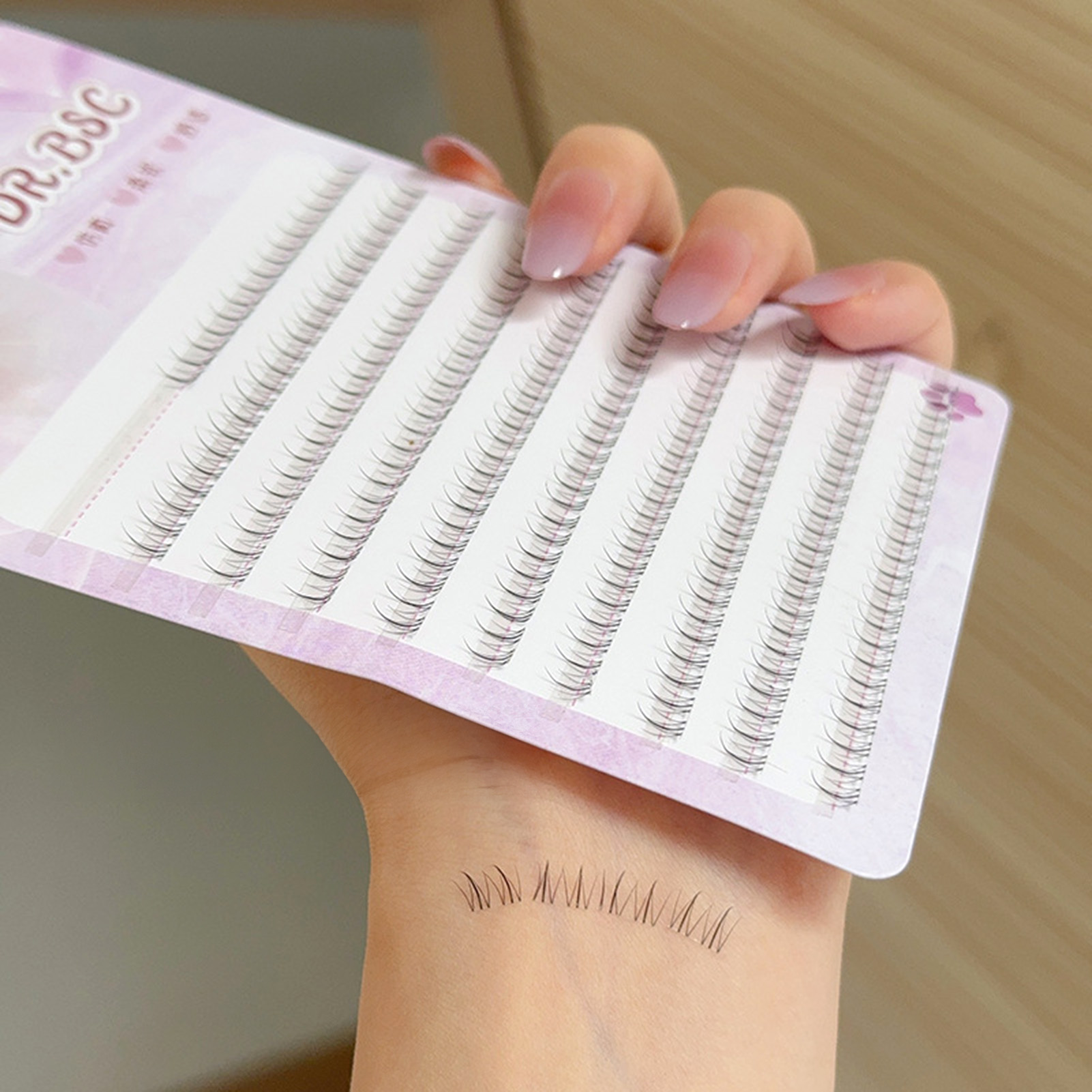 Cílios postiços com fundo de b - Hair Care Korean avaliação e preço